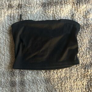 SHEIN Black Ribbed Tube Top